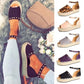 Animal Printed Mid Heeled Velvet Ankle Strap Peep Toe Platform Sandals - Veooy