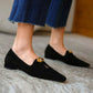 Suede Square Toes Loafers Slip-on
