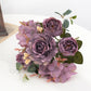 1pc 6 Head Fake Rose, Artificial Flowers, Creative Flower Bouquet Decoration, Dining Table Floral For Home Wedding Decoration Valentine's Day Gifts Birthday Gifts