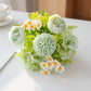 1pc Silk Peony, Fake Hydrangea With Leaves & Stem, Wedding Decoration For Home Garden