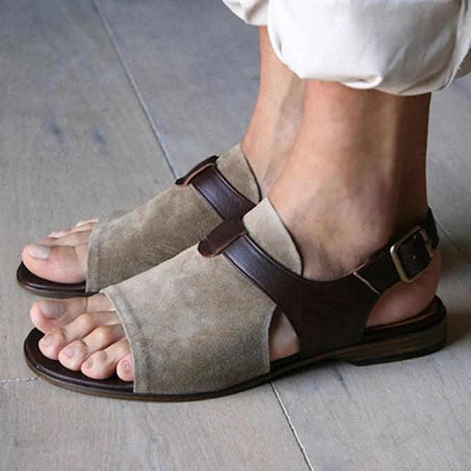 Brown Daily Summer Pu Sandals * - Veooy