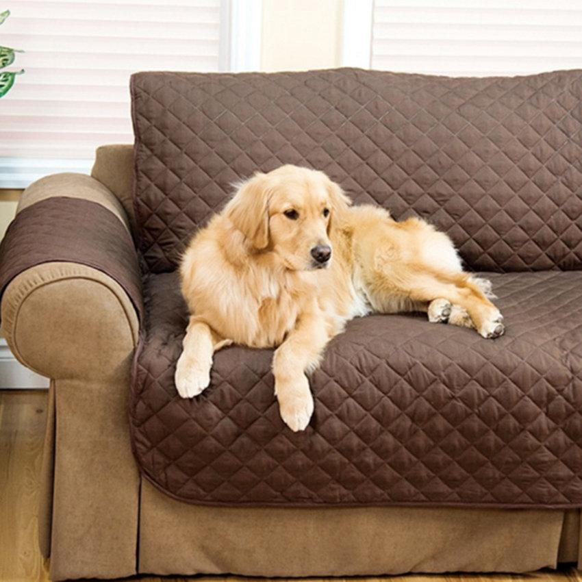 Waterproof Quilted Sofa Covers for Dogs Pets Kids Anti-Slip Couch Recliner Slipcovers 1/2/3 Seater - veooy