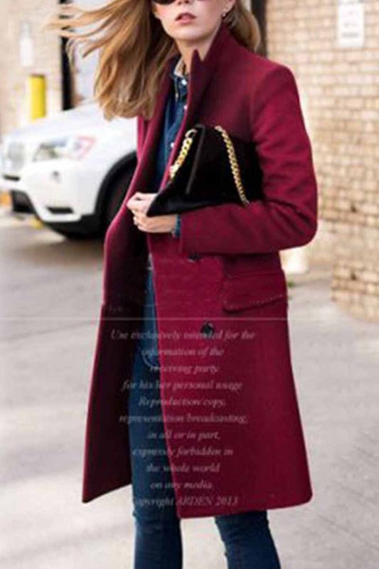 Thick Solid Color Button Coat(3 Colors) VEOOY