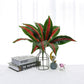 (2 PCS) 36cm 3 Heads Tropical Palm Tree Artificial Bamboo Plants Fake - Veooy
