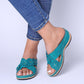 *Flower Cross Peep Toe Hollow Out Casual Beach Sandals - Veooy