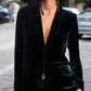 Chic Solid Velvet Suit - Veooy