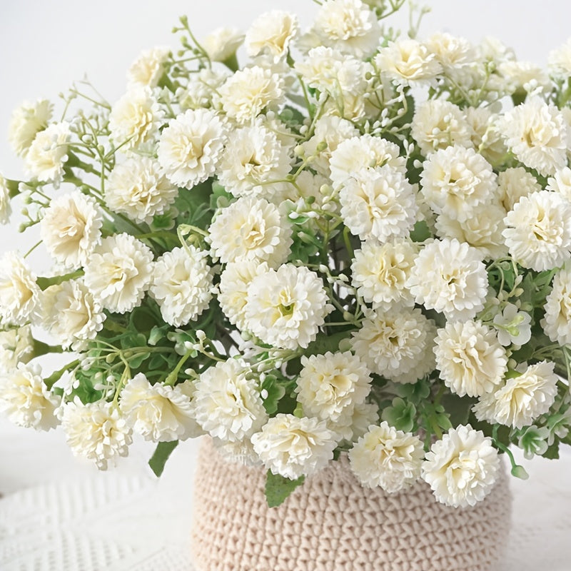 1pc 20 Heads Artificial Flowers, Fake Hydrangeas, Wedding Routes Silk Flowers Vase For Home Furnishings Hotel Decorations Valentine's Day Gifts Birthday Gifts