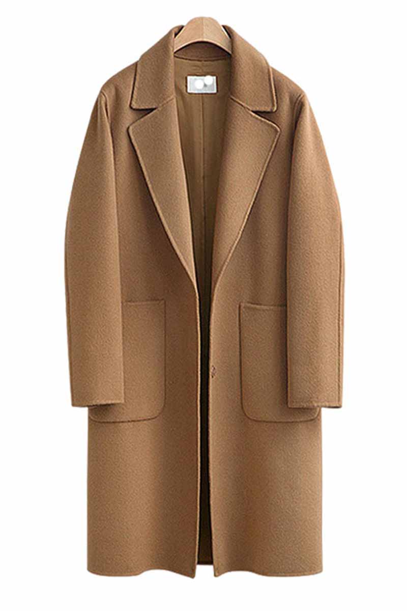 Loose Thick Solid Color Coat