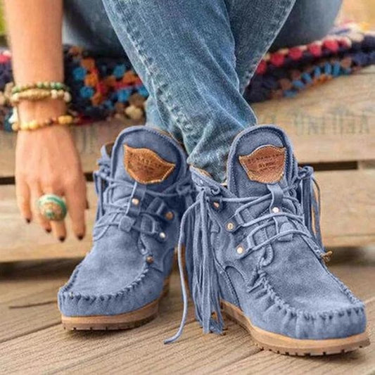 Fringed Lace-up Women's Booties * - Veooy