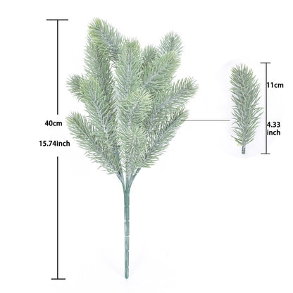 (2 PCS) 40cm Artificial Pine Tree Tropical Palm Plants Branch Fake - Veooy