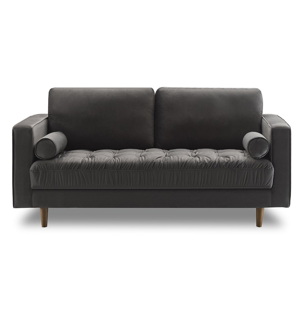 Bente - Grey Loveseat 2-Seater Sofa - Veooy