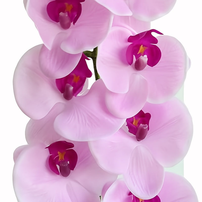 1pc Silk Cloth Butterfly Orchid Branch, Artificial Phalaenopsis Flowers Branch, 100CM/38IN