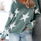 Cute Star V Neck Loose Sweater 💖