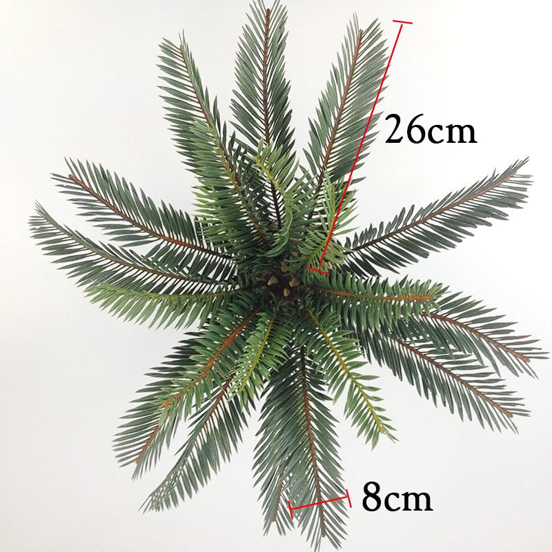 (2 PCS) 45cm Tropical Artificial Palm Tree Large Fake Cycas Plants - Veooy