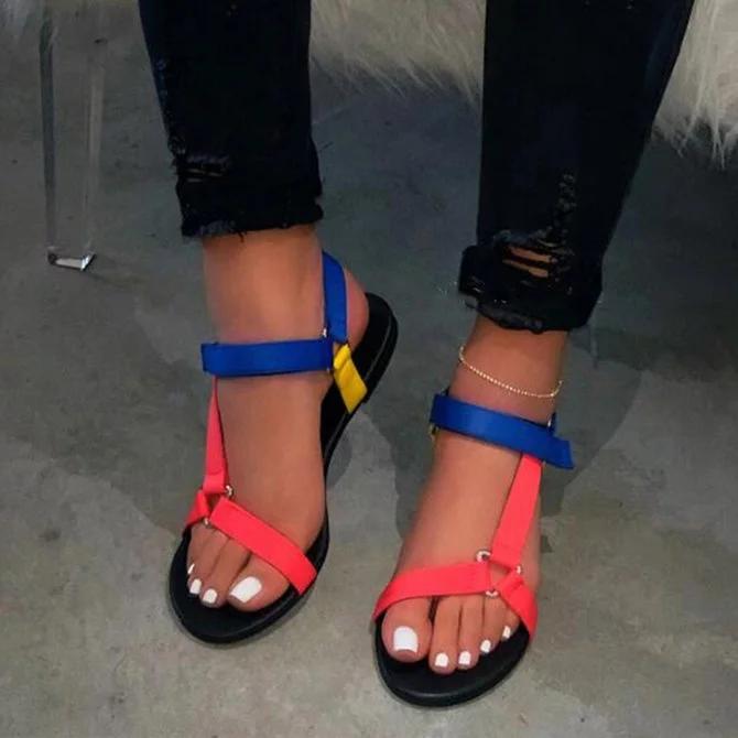 Pi Clue Flat Heel Leather Summer Sandals *