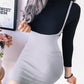 Bodycon Shoulder Straps High Waist Overall Skirt Suspender Skirt