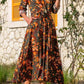 Printed Long Sleeve 4 Colors Midi Dress 💖