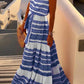 Geometric Printed Loose Ankle Length Dress（4 colors）