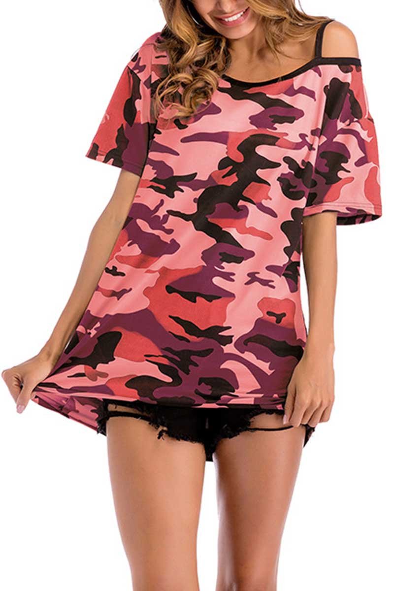 Camouflage Strapless T-shirt 💖