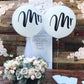 36inch Latex Round White Balloons with MR MRS Letter for Wedding Photo Booth