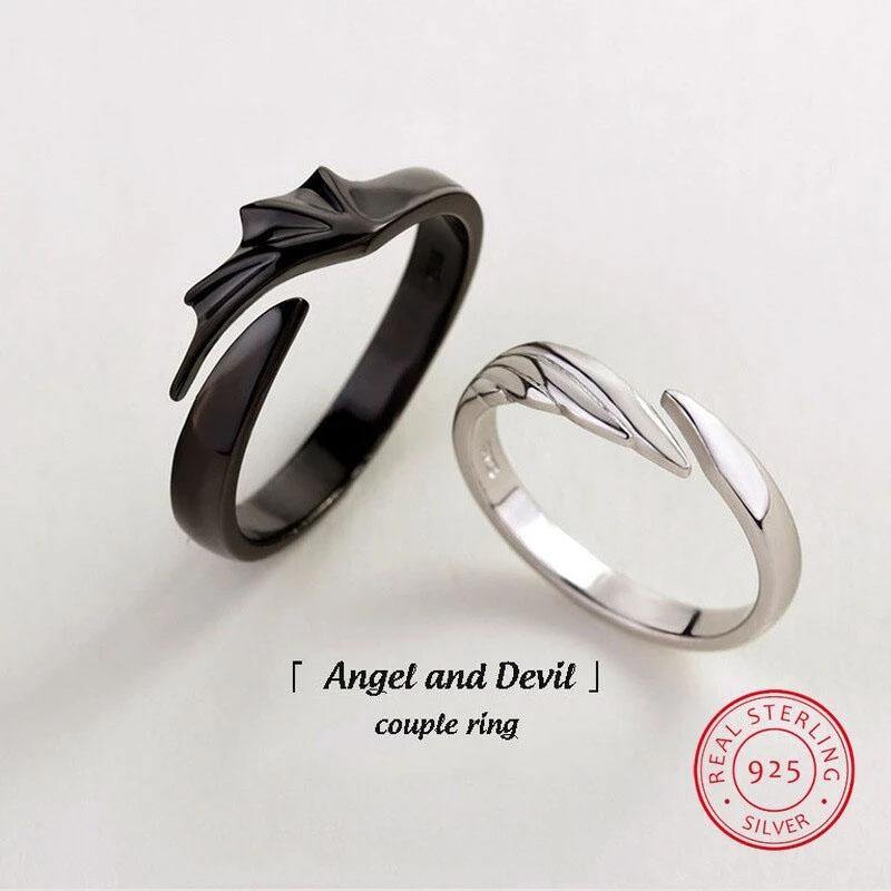 Angel & Devil Divine Couple Rings - Veooy