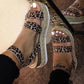 Ankle Strap Platform Line-Style Buckle Open Toe Platform Leopard Sandals * - Veooy