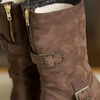 Women Vintage Warm Brown Snow Boots *