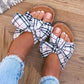 Women Comfy Classic Plaid Summer Sandals *