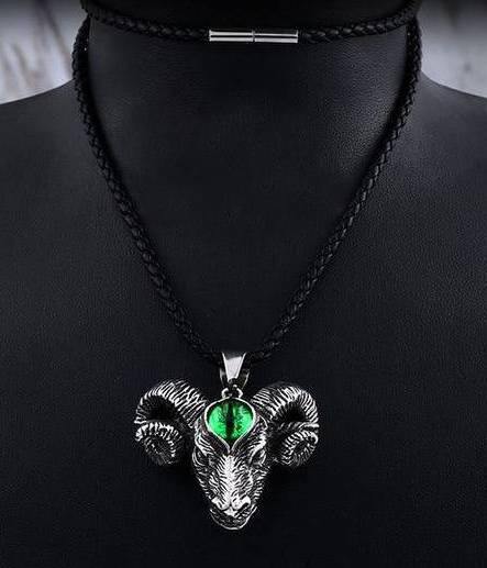 Baphomet Goat with Third Eye Necklace - Veooy