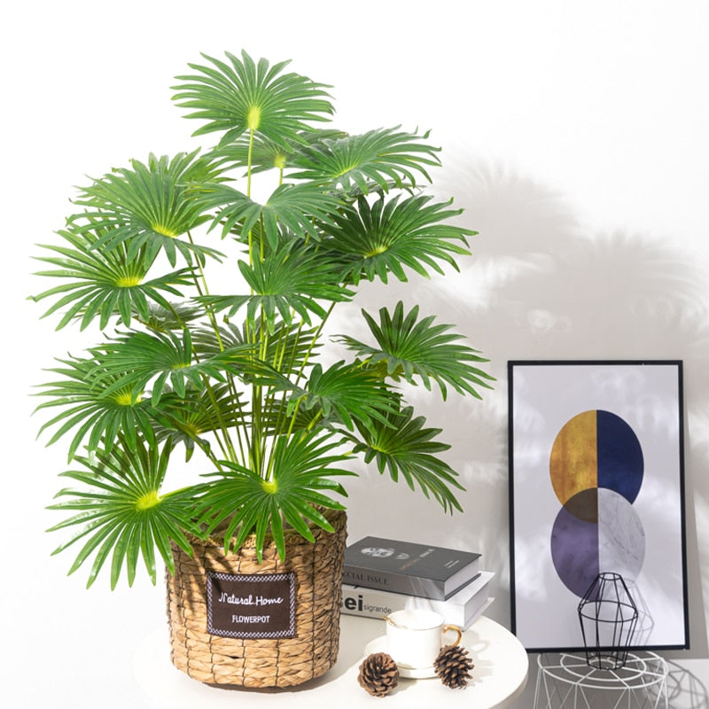 (2 PCS) 50-95cm Tropical Plants Large Artificial Palm Tree Fake Coconut Tree