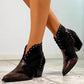 Women Winter Slip-On Pearl Ankle Boots *