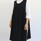 Vintage Apron Overall Pinafore Midi Dress With Pockets