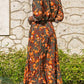 Printed Long Sleeve 4 Colors Midi Dress 💖