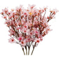 1 Bunch, Artificial Flower, Plastic Artificial Cherry Blossom Flower Bunch, Pink Fake Flower, Fake Plant Decor