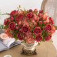 1pc Fake Plastic Peony, Artificial Flowers Fake Roses Bouquet Household Decoration Wedding Flower Christmas Decoration