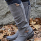 Womens Western Cowboy Knee Boots Punk Boots *