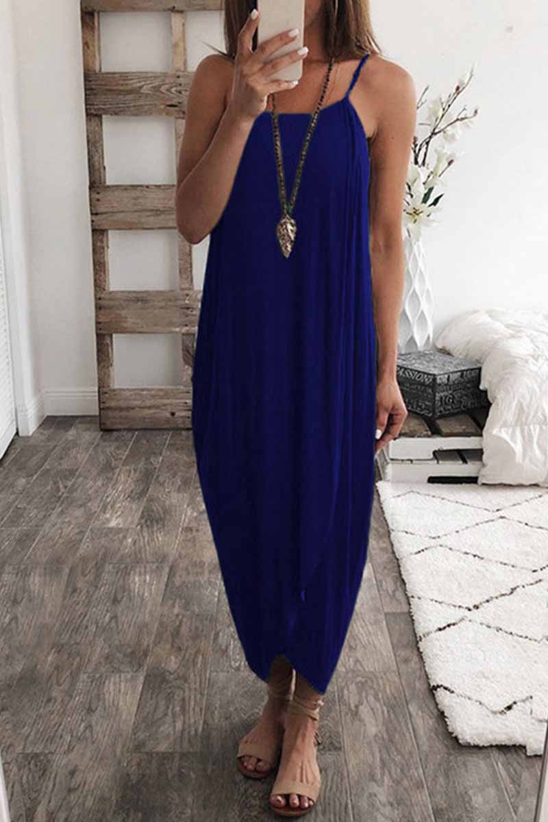 Solid Color Knitted Loose And Irregular Midi Dress(5 colors) 💖