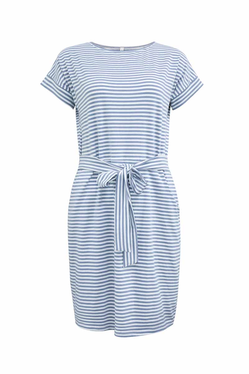Striped Knot Design Grey Midi Dress(5 Colors) VEOOY