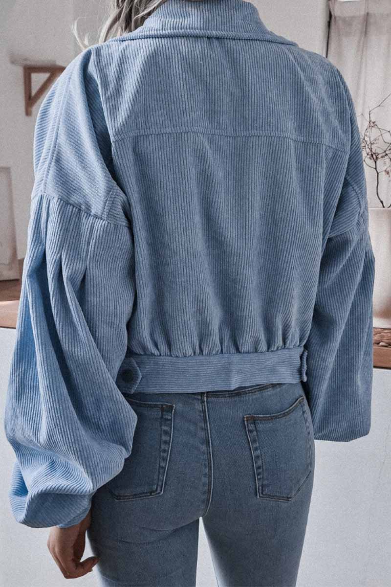 Corduroy Long Sleeve Coat Tops(3 Colors) 💖