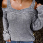 Dew Shoulder Strapless Casual Fashion Sweater(5 colors)