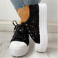 *2020 New Fashion Canvas Sneakers Women's Casual Hollow Design Platform Shoes - Veooy