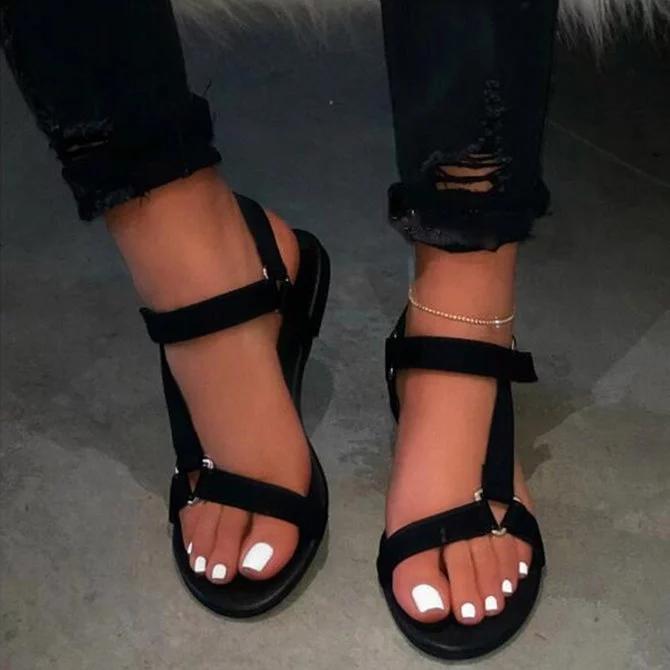 Pi Clue Flat Heel Leather Summer Sandals *