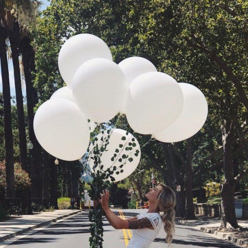 36'' Colorful Giant Balloons with Greenery Strings for Wedding Birthday Party Decorations