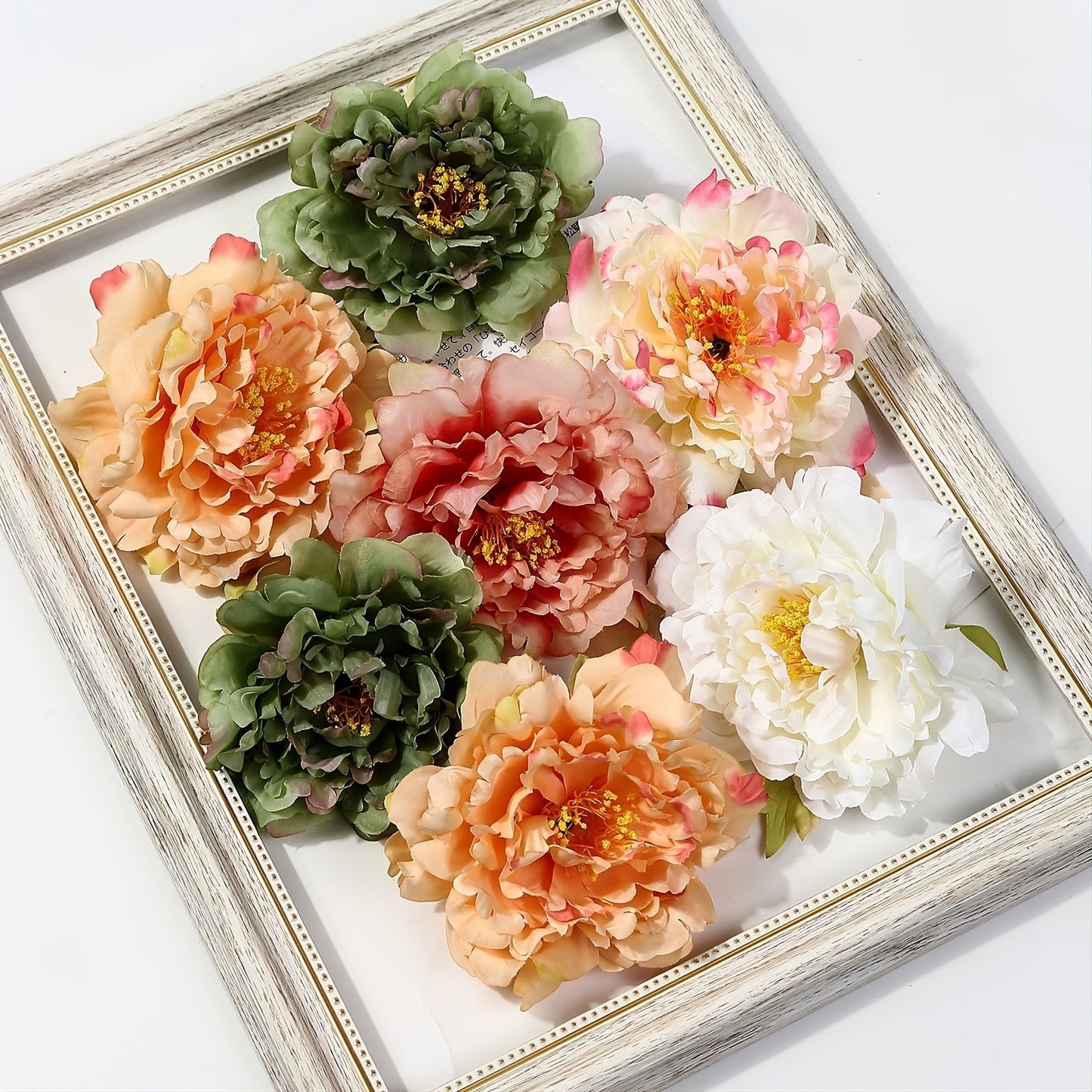 3pcs Mixed Color Simulated Peony, Artificial Flower DIY Handmade Headwear Silk Cloth False Flowers For Home Decoration Bridal Ornament