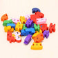 2Pcs Wooden Animal Puzzles. Alphabet Jigsaw Puzzle Building Blocks Alphabet Animal Puzzle for Children Toddlers-Snail & Dinosaur