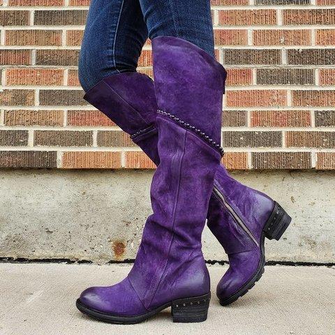 Vintage Style Suede Winter Boots *