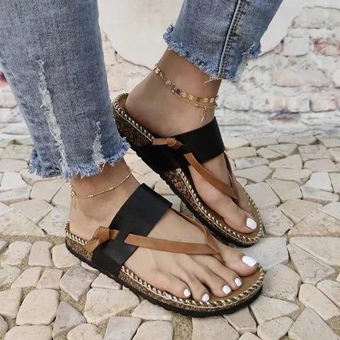 Women Casual Summer Daily Comfy Slip On Sandals *
