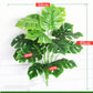 (2 PCS) 65cm 18 Heads Large Artificial Monstera Plants Tropical Palm Tree Fake
