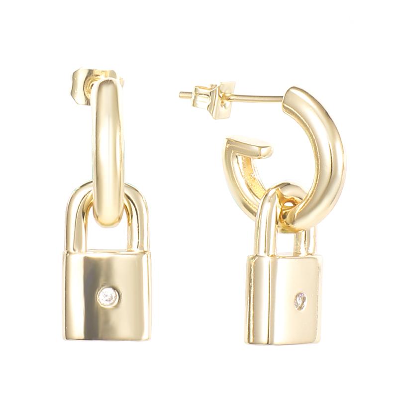 Locked in Love Earrings (gold)