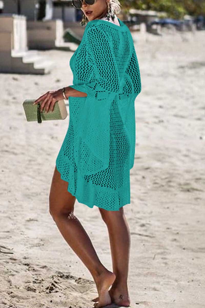 Hollow Knitted Beach Cover-up(4 colors)